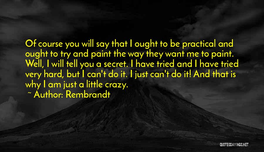 Can I Tell You A Secret Quotes By Rembrandt