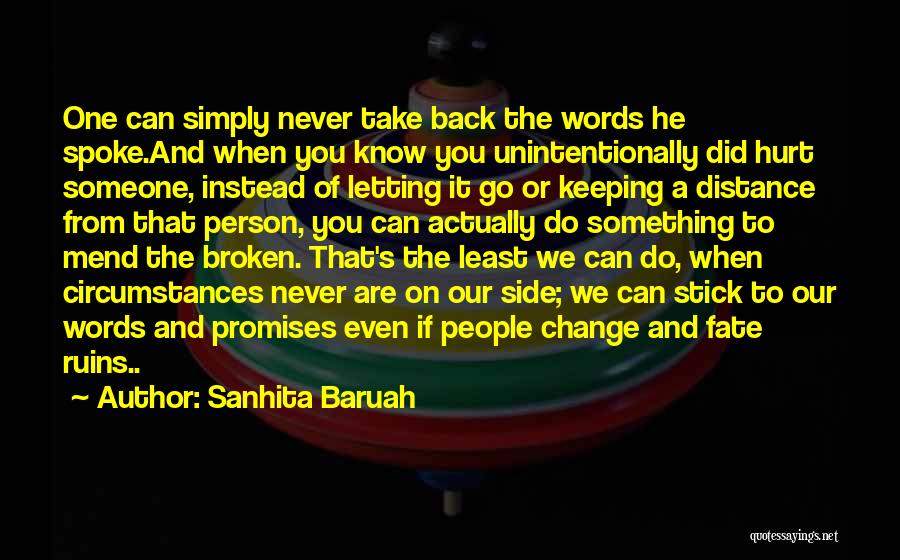 Can Never Go Back Quotes By Sanhita Baruah