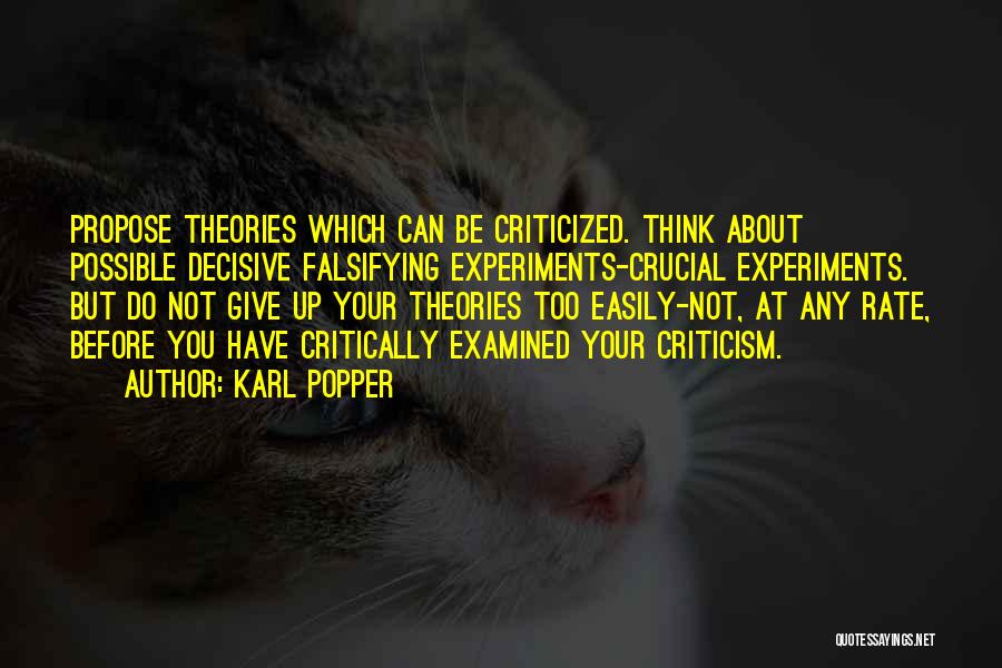 Can Not Give Up Quotes By Karl Popper