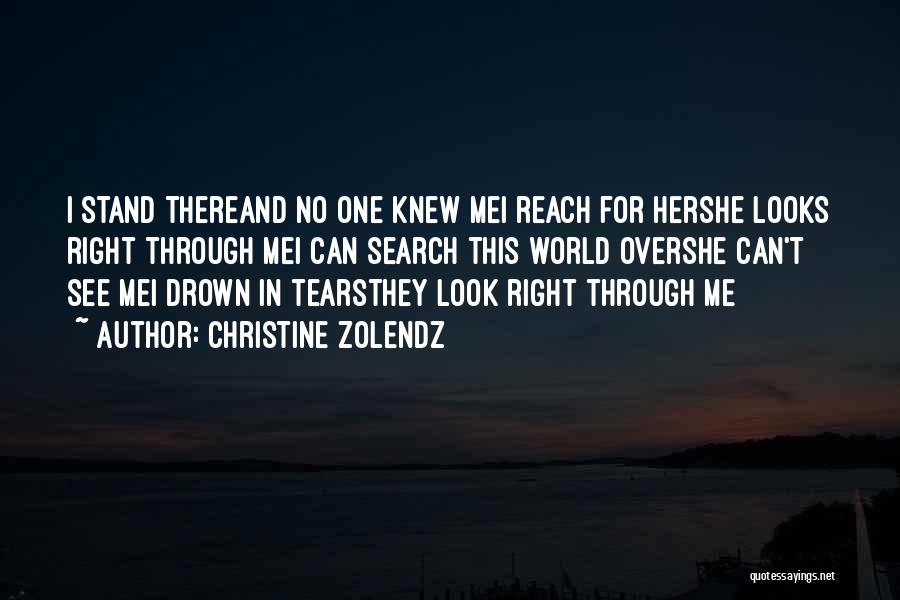 Can See Right Through Quotes By Christine Zolendz