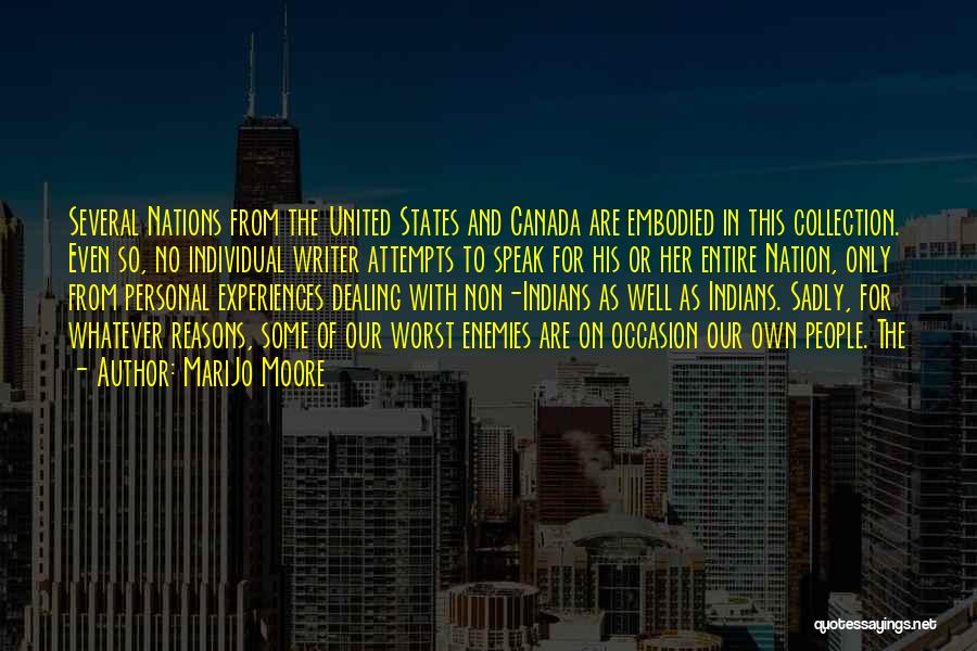 Canada And The United States Quotes By MariJo Moore