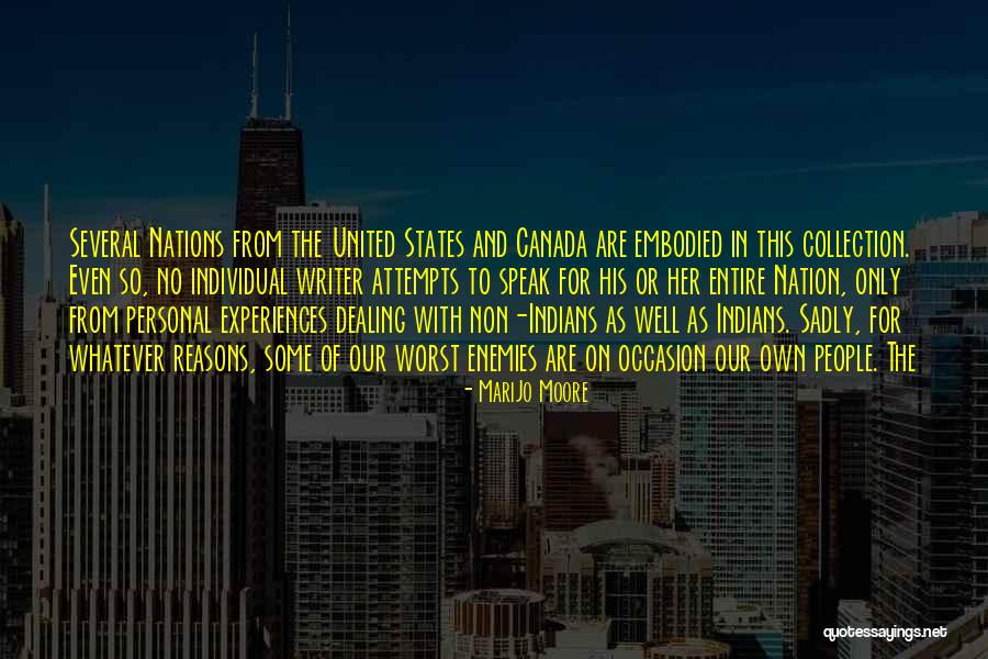 Canada And The United States Quotes By MariJo Moore