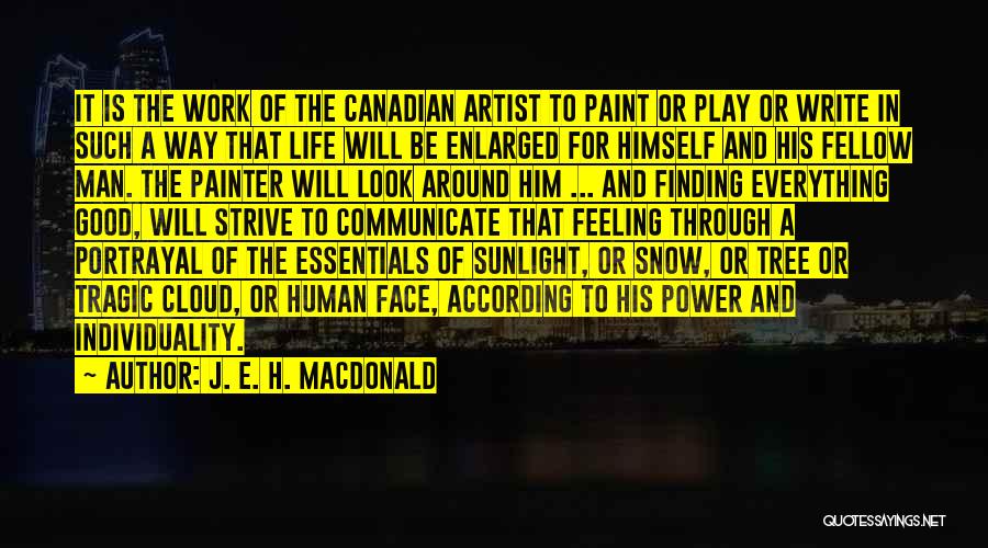 Canadian Quotes By J. E. H. MacDonald