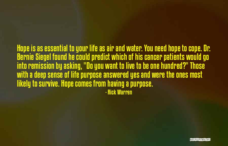 Cancer And Hope Quotes By Rick Warren