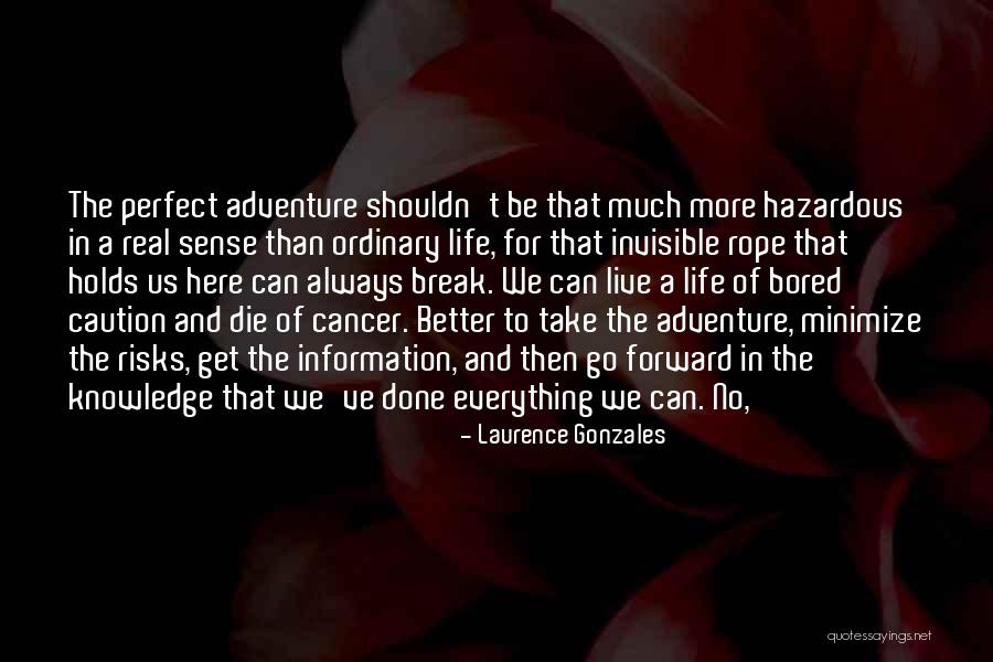 Cancer And Life Quotes By Laurence Gonzales Cancer And Life Quotes By Laurence Gonzales