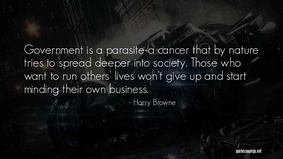 Cancer And Running Quotes By Harry Browne