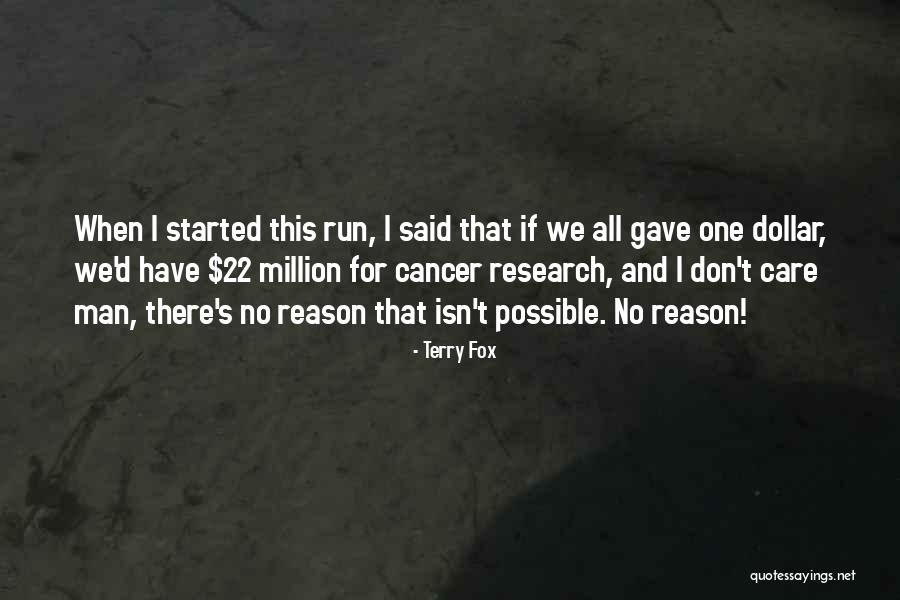 Cancer And Running Quotes By Terry Fox