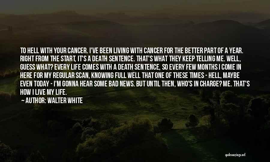 Cancer Death Sentence Quotes By Walter White