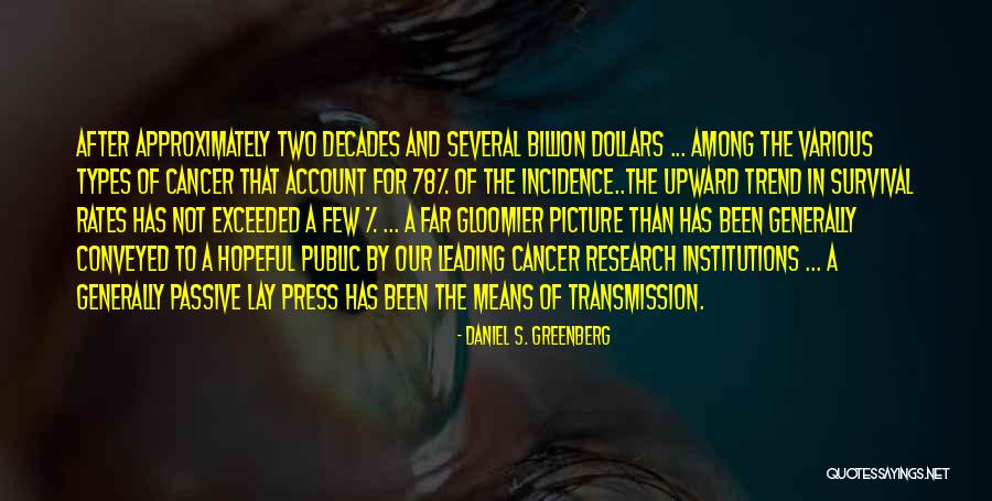 Cancer Survival Quotes By Daniel S. Greenberg Cancer Survival Quotes By Daniel S. Greenberg