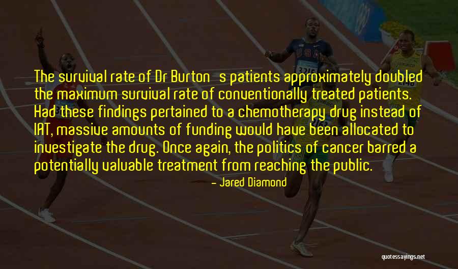 Cancer Survival Quotes By Jared Diamond Cancer Survival Quotes By Jared Diamond