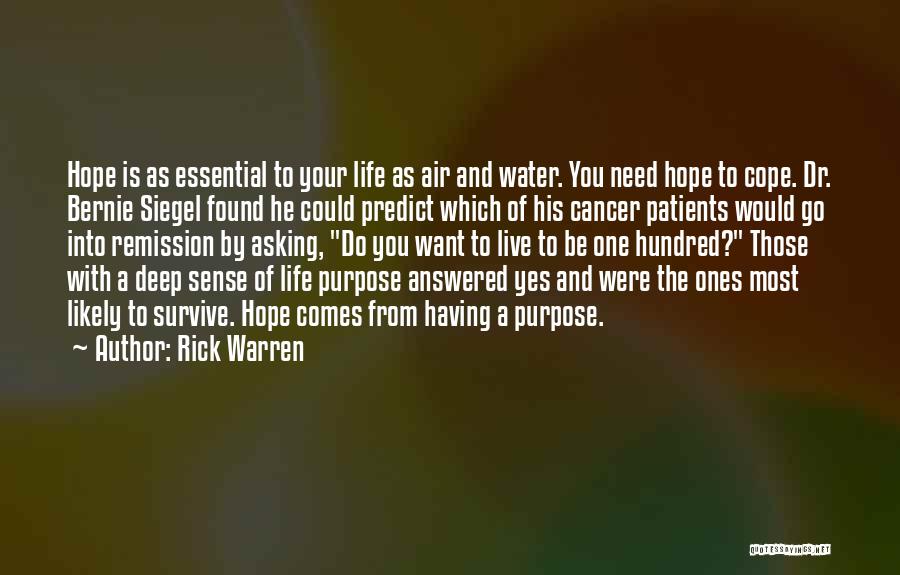 Cancer Survive Quotes By Rick Warren