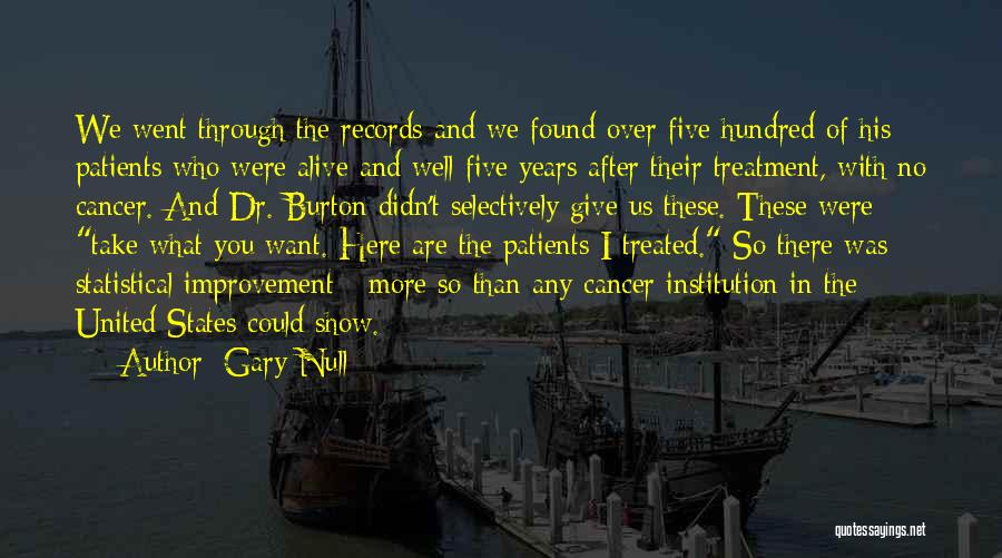 Cancer Treatment Quotes By Gary Null