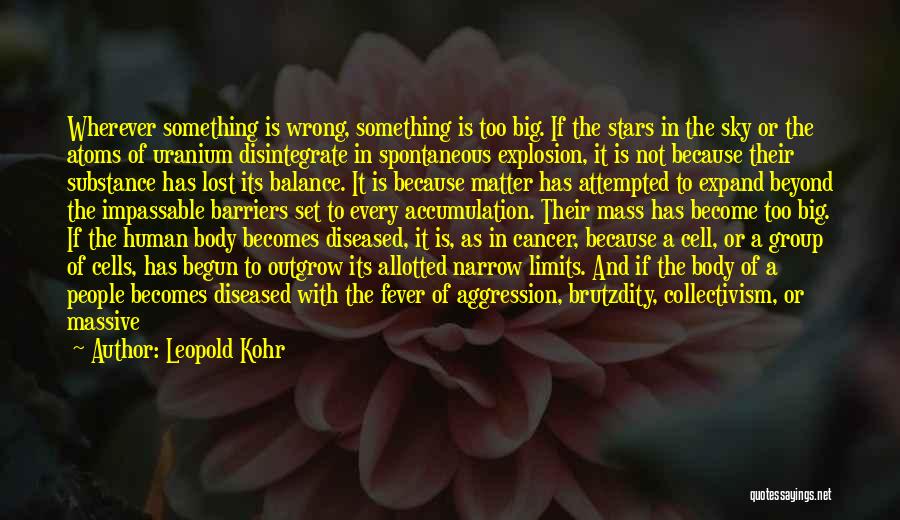 Cancer Victim Quotes By Leopold Kohr