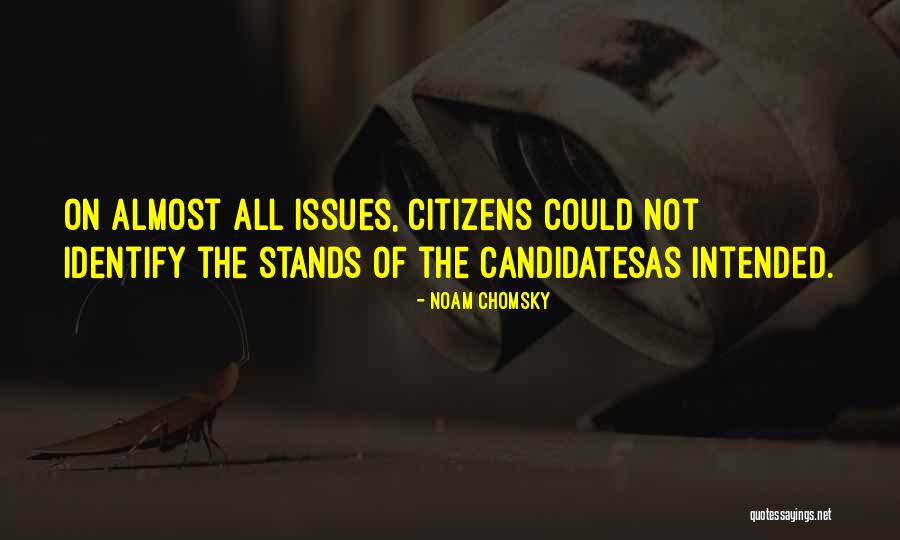 Candidates On The Issues Quotes By Noam Chomsky Candidates On The Issues Quotes By Noam Chomsky