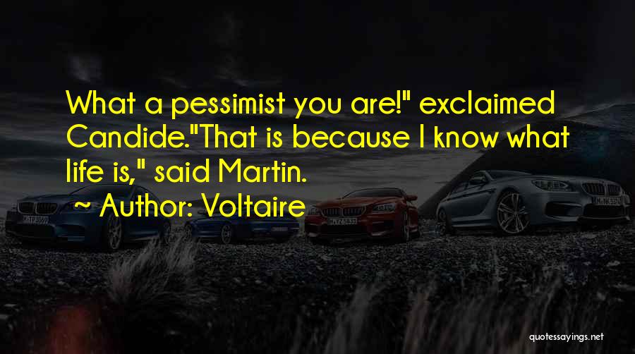 Candide Pessimism Quotes By Voltaire