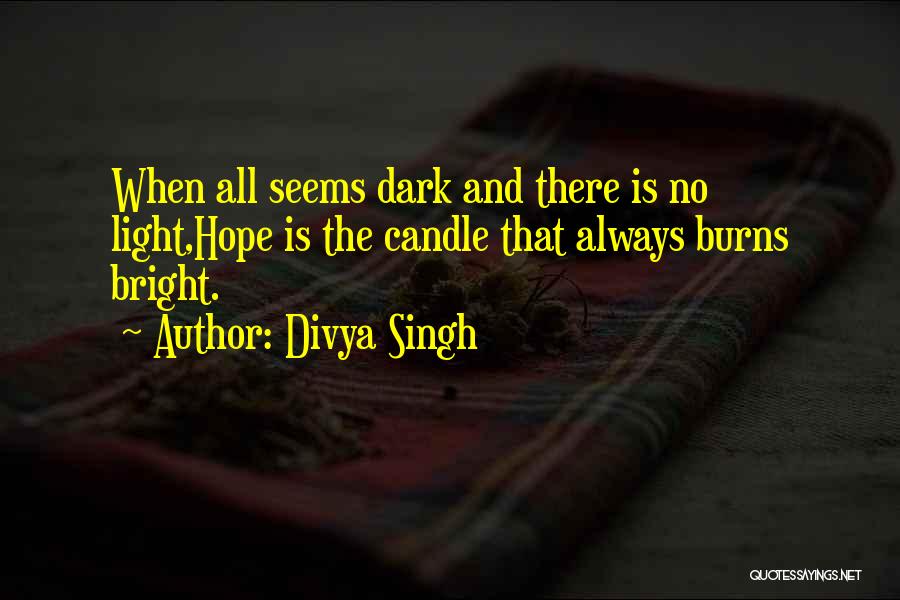 Candle Light Love Quotes By Divya Singh