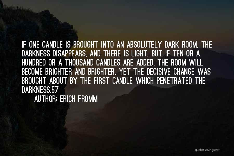 Candles And Darkness Quotes By Erich Fromm