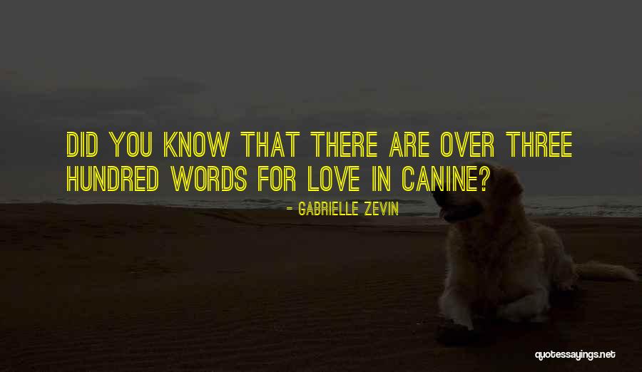 Canine Quotes By Gabrielle Zevin