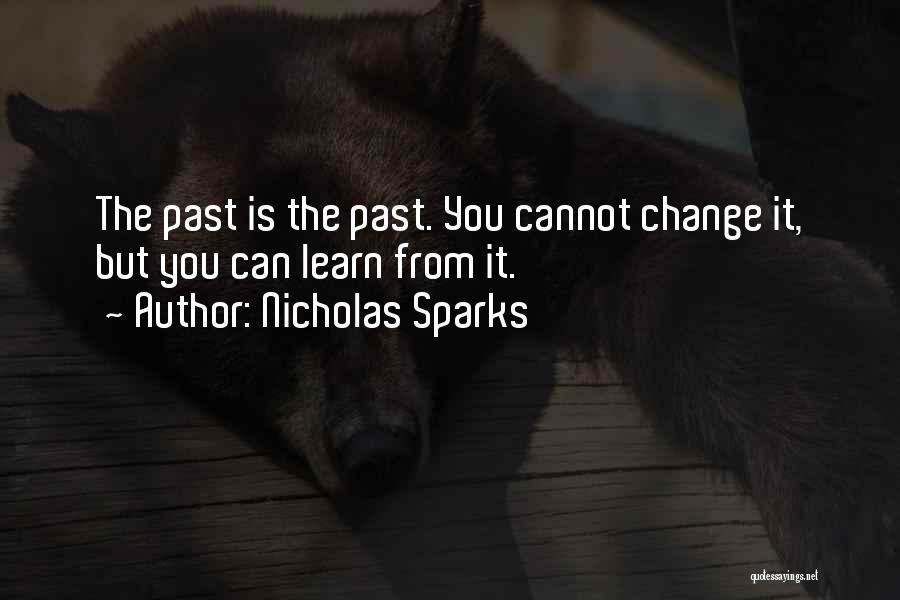 Cannot Change The Past Quotes By Nicholas Sparks