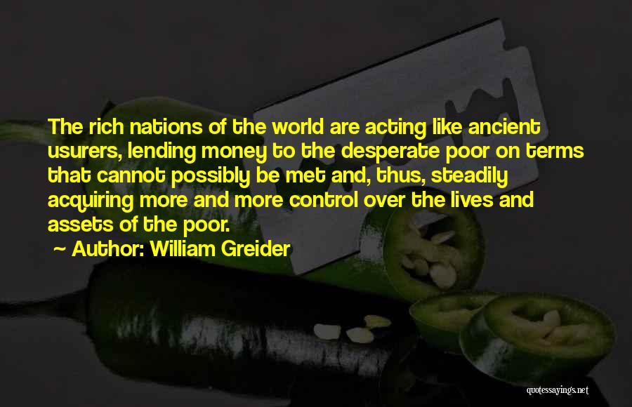 Cannot Control Quotes By William Greider