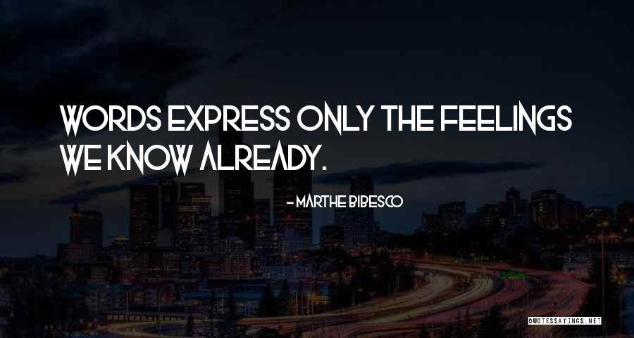 Cannot Express With Words Quotes By Marthe Bibesco