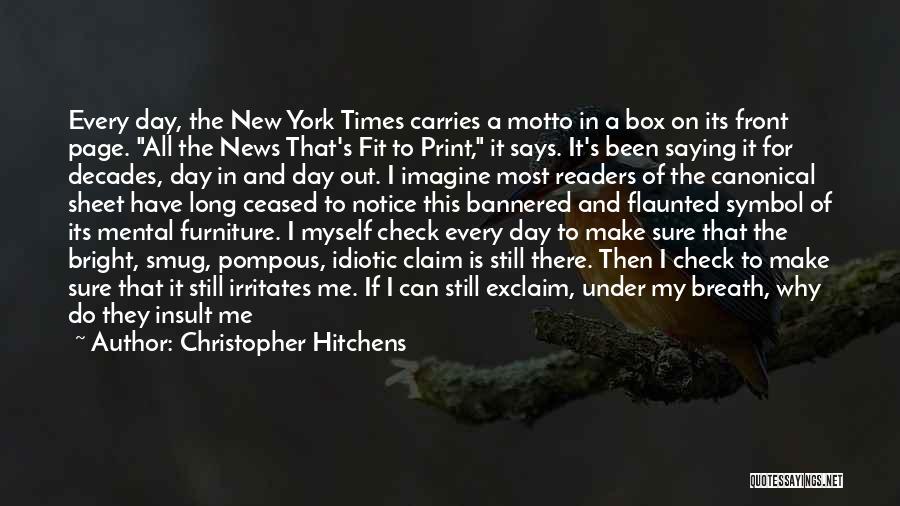 Canonical Quotes By Christopher Hitchens