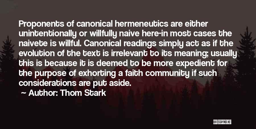 Canonical Quotes By Thom Stark