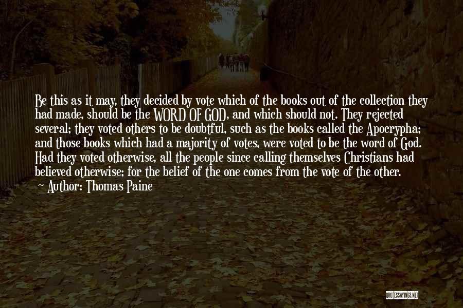 Canonical Quotes By Thomas Paine