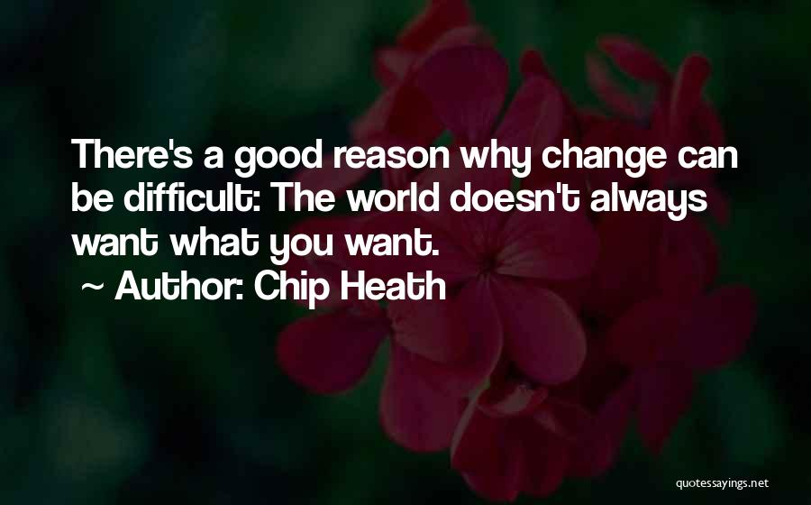 Can't Change The World Quotes By Chip Heath