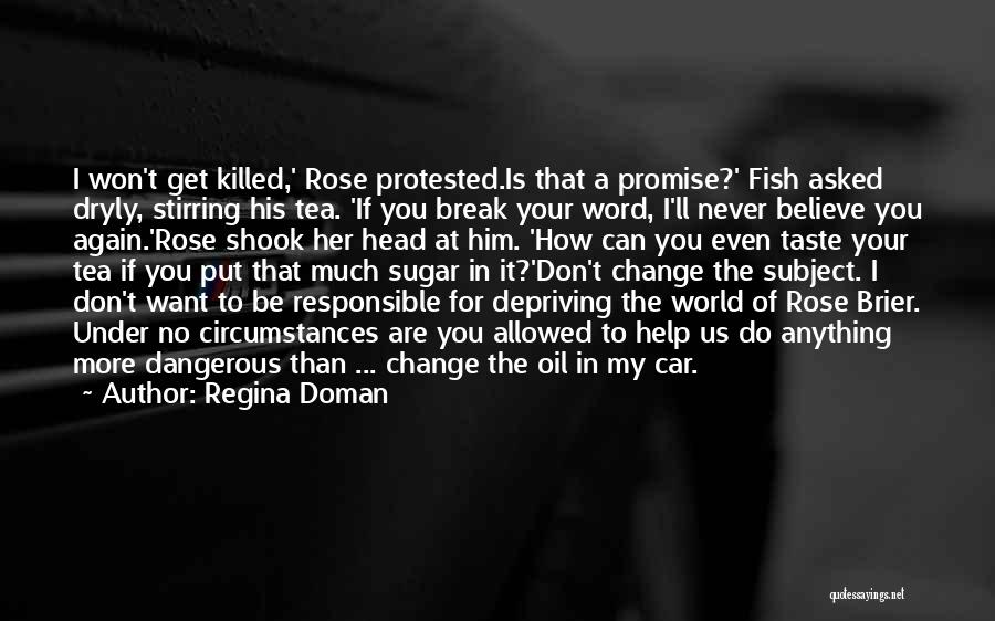 Can't Change The World Quotes By Regina Doman