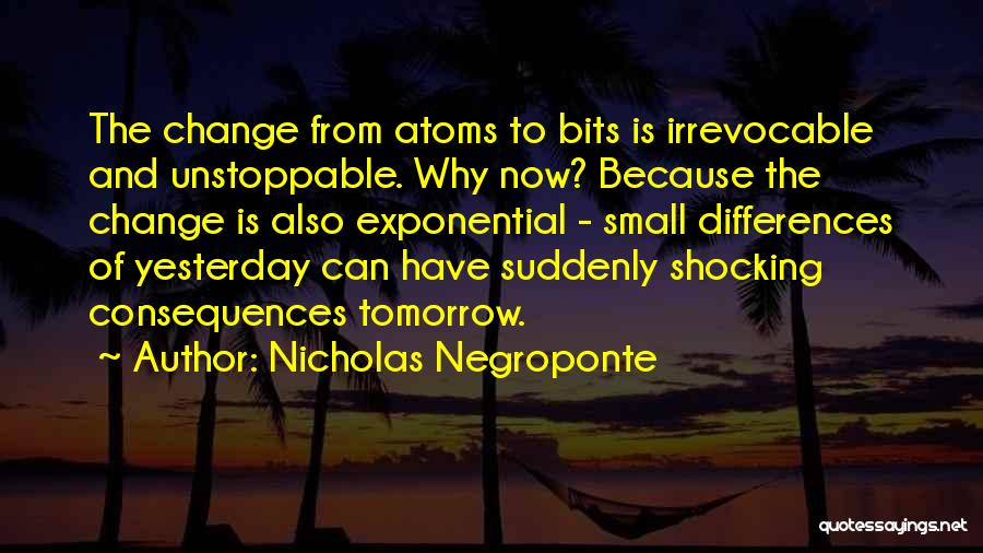 Can't Change Yesterday Quotes By Nicholas Negroponte