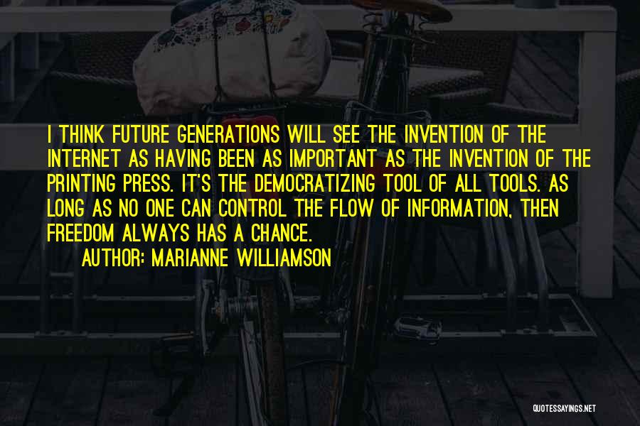Can't Control The Future Quotes By Marianne Williamson