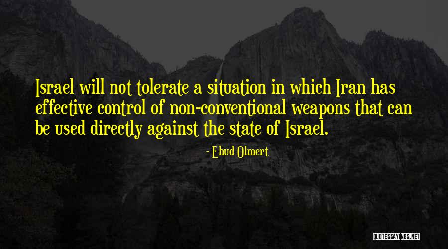 Can't Control The Situation Quotes By Ehud Olmert