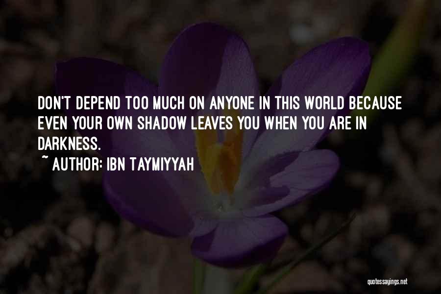 Can't Depend Anyone Quotes By Ibn Taymiyyah