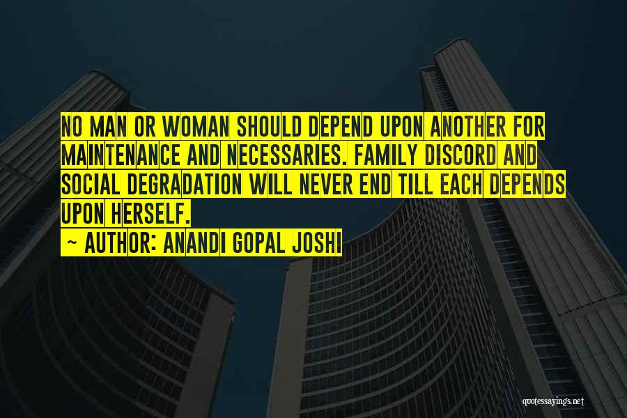 Can't Depend On Family Quotes By Anandi Gopal Joshi