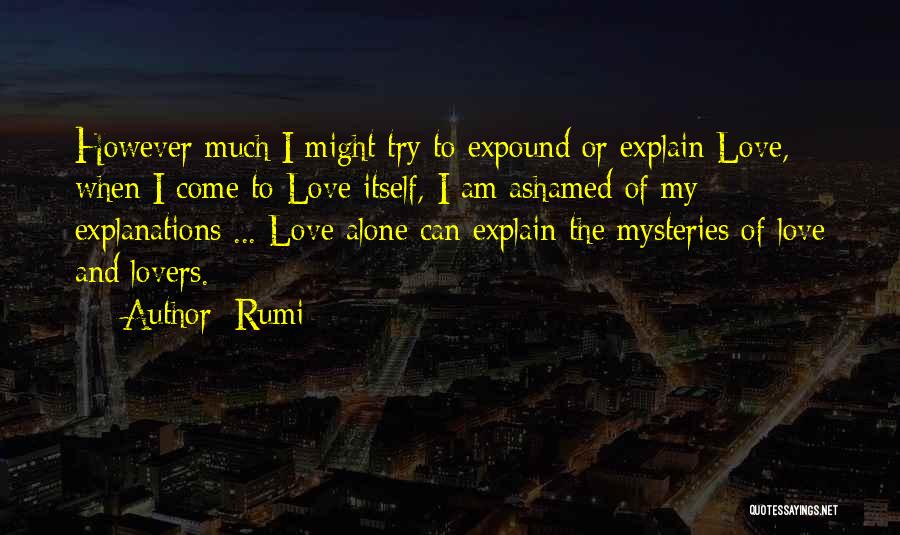Can't Explain My Love Quotes By Rumi