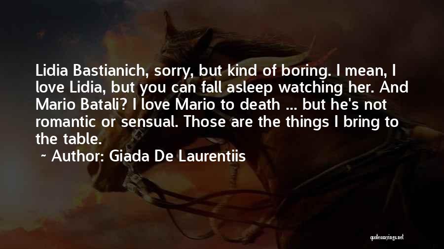 Can't Fall Asleep Love Quotes By Giada De Laurentiis