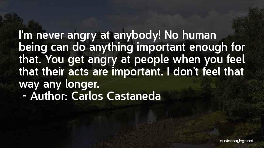 Can't Get Angry Quotes By Carlos Castaneda