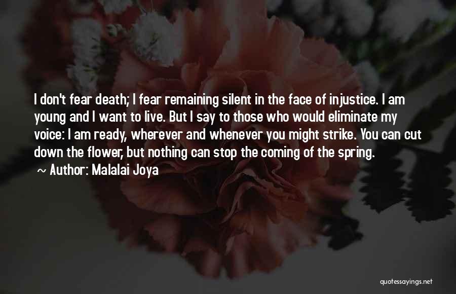 Can't Live In Fear Quotes By Malalai Joya