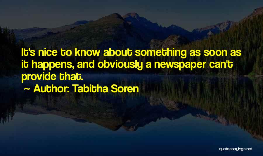 Can't Provide Quotes By Tabitha Soren