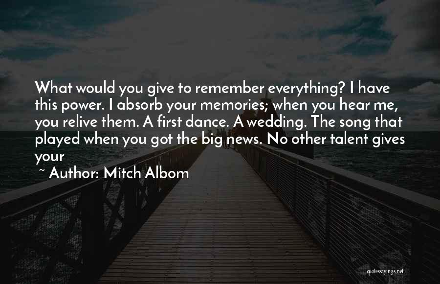 Can't Relive The Past Quotes By Mitch Albom