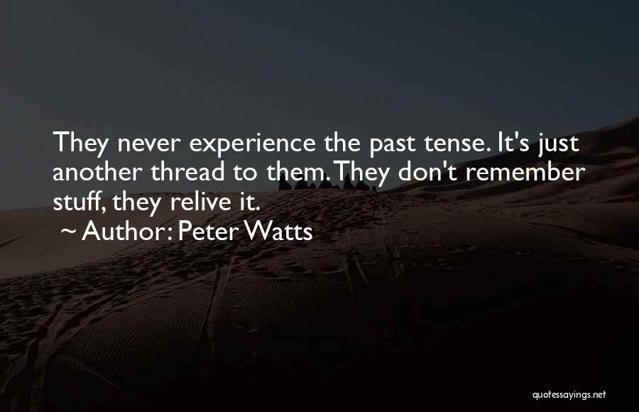 Can't Relive The Past Quotes By Peter Watts