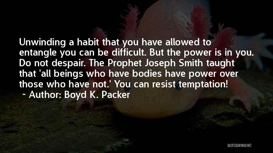 Can't Resist Temptation Quotes By Boyd K. Packer