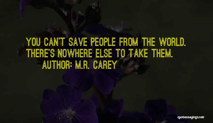Can't Save The World Quotes By M.R. Carey