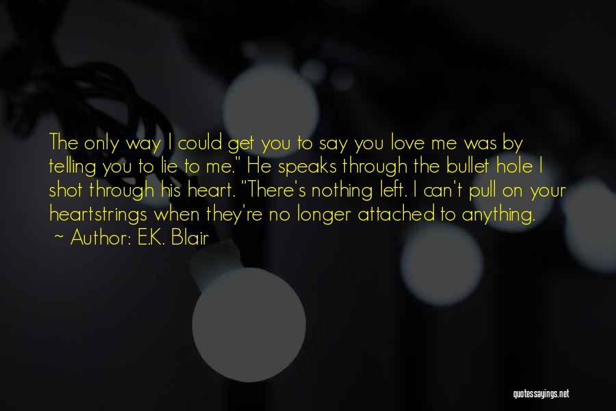 Can't Say I Love You Quotes By E.K. Blair