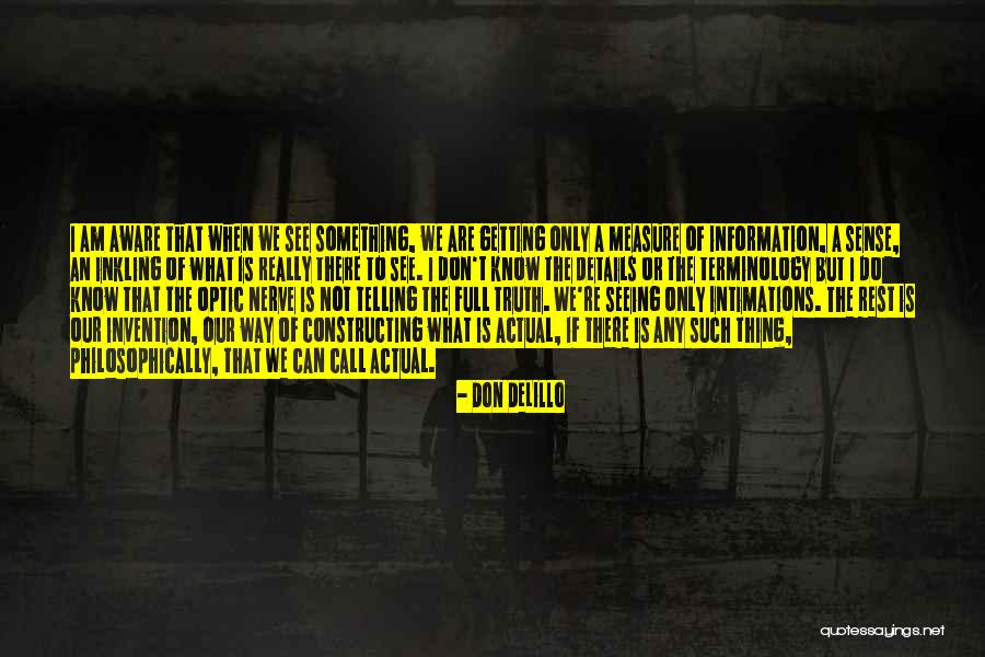 Can't See The Truth Quotes By Don DeLillo Can't See The Truth Quotes By Don DeLillo