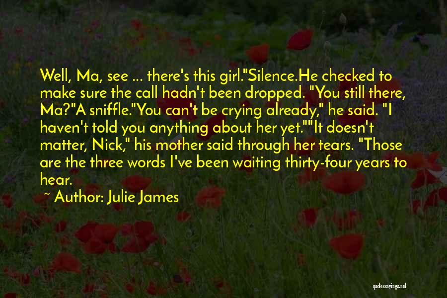 Can't See You Crying Quotes By Julie James