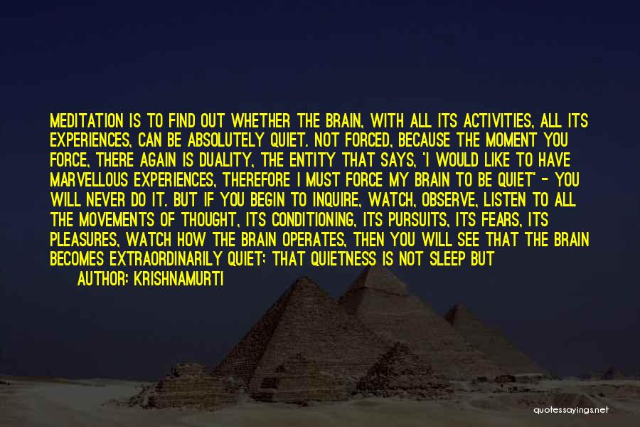 Can't Sleep Because Of You Quotes By Krishnamurti