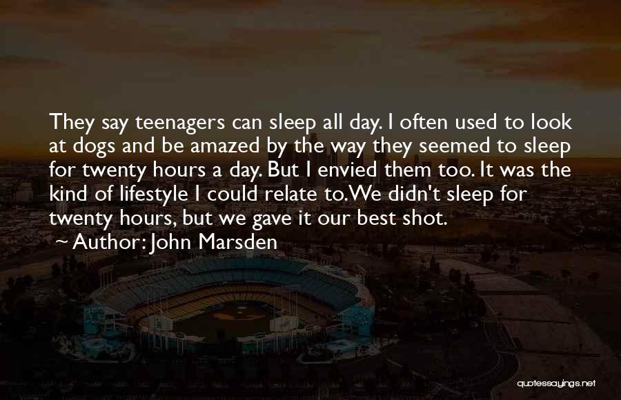 Can't Sleep Quotes By John Marsden