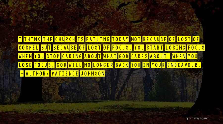 Can't Stop Caring Quotes By Patience Johnson